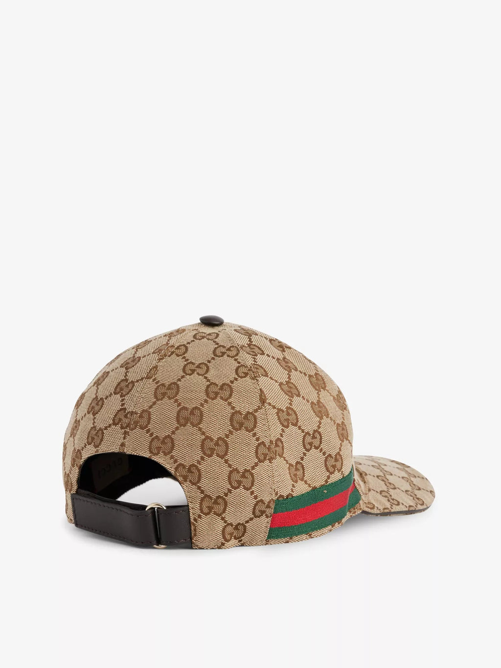 GUCCI - Monogram pattern striped trim woven Casquette